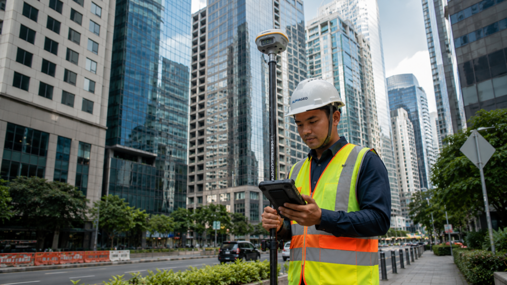 Survey GNSS Dekat Gedung Tinggi